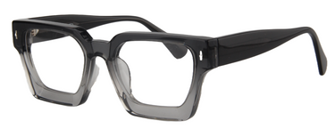 Safari Men Afro Motif Eyeglasses: Sekou - Transparent Grey - SpecSMART Eye Clinic (Diagonal View)
